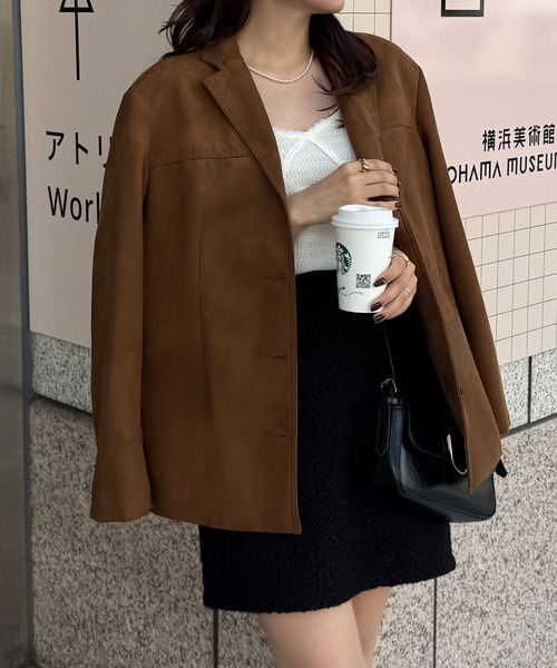 junoah(ジュノア)の「ループツイードミニスカート(スカート・レディース・ダークベージュ/ブラック/アイボリー・SMALL/MEDIUM/LARGE)」の5枚目の写真