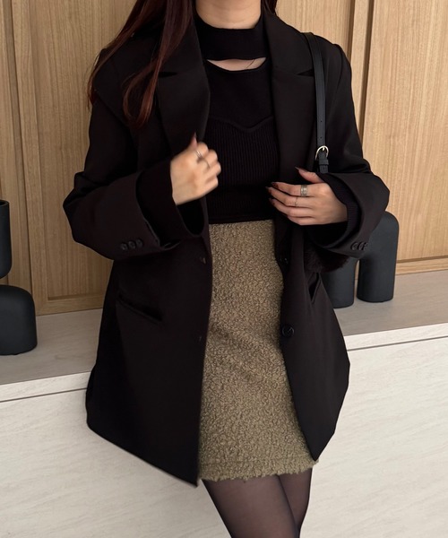 junoah(ジュノア)の「ループツイードミニスカート(スカート・レディース・ダークベージュ/ブラック/アイボリー・SMALL/MEDIUM/LARGE)」の13枚目の写真
