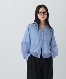 LEPSIM | 切り替えポンチョショートシャツ 579360(シャツ/ブラウス)