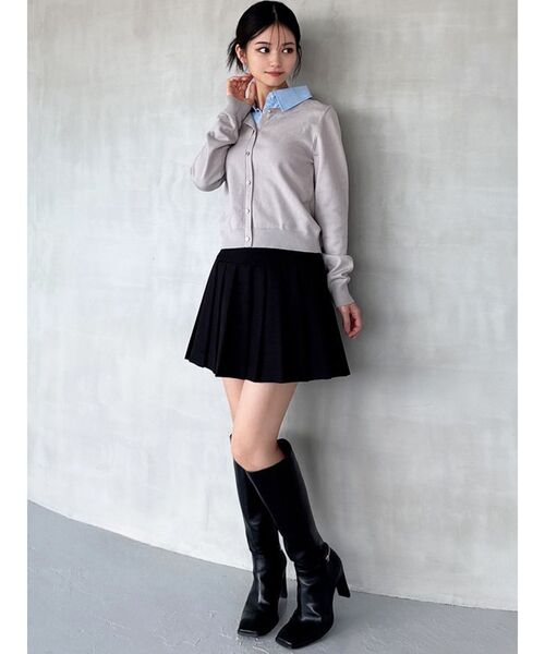 RESEXXY（リゼクシー）の「【ZOZO限定】カラードッキングニットトップス（ニット/セーター・レディース・ライトグレー/ピンク/ネイビー/ブラック・FREE）」の6枚目の写真