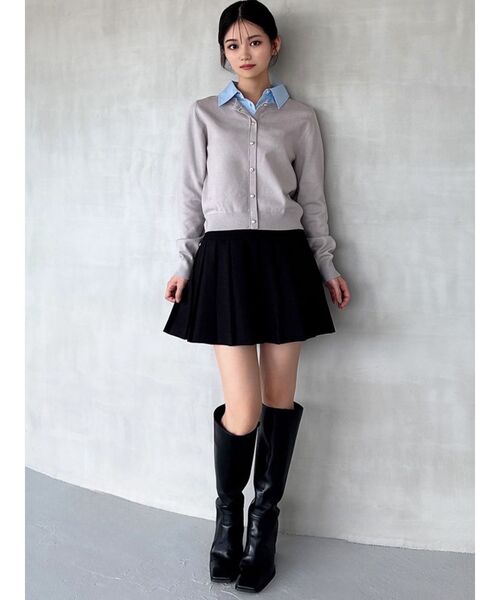 RESEXXY（リゼクシー）の「【ZOZO限定】カラードッキングニットトップス（ニット/セーター・レディース・ライトグレー/ピンク/ネイビー/ブラック・FREE）」の8枚目の写真