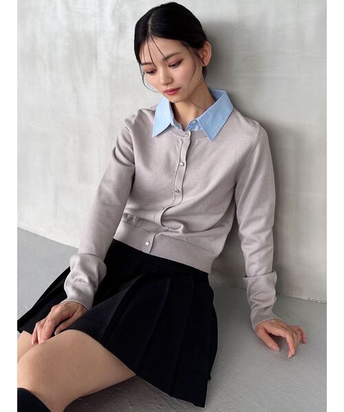 RESEXXY（リゼクシー）の「【ZOZO限定】カラードッキングニットトップス（ニット/セーター・レディース・ライトグレー/ピンク/ネイビー/ブラック・FREE）」の10枚目の写真