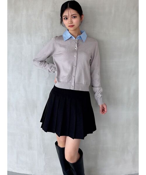 RESEXXY（リゼクシー）の「【ZOZO限定】カラードッキングニットトップス（ニット/セーター・レディース・ライトグレー/ピンク/ネイビー/ブラック・FREE）」の11枚目の写真