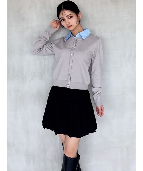 RESEXXY（リゼクシー）の「【ZOZO限定】カラードッキングニットトップス（ニット/セーター・レディース・ライトグレー/ピンク/ネイビー/ブラック・FREE）」の12枚目の写真