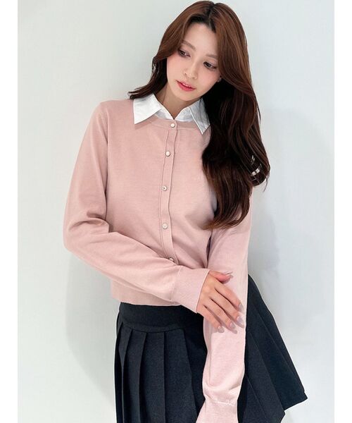 RESEXXY（リゼクシー）の「【ZOZO限定】カラードッキングニットトップス（ニット/セーター・レディース・ライトグレー/ピンク/ネイビー/ブラック・FREE）」の15枚目の写真