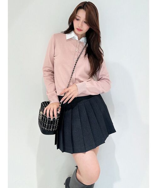 RESEXXY（リゼクシー）の「【ZOZO限定】カラードッキングニットトップス（ニット/セーター・レディース・ライトグレー/ピンク/ネイビー/ブラック・FREE）」の19枚目の写真