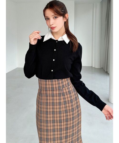 RESEXXY（リゼクシー）の「【ZOZO限定】カラードッキングニットトップス（ニット/セーター・レディース・ライトグレー/ピンク/ネイビー/ブラック・FREE）」の22枚目の写真