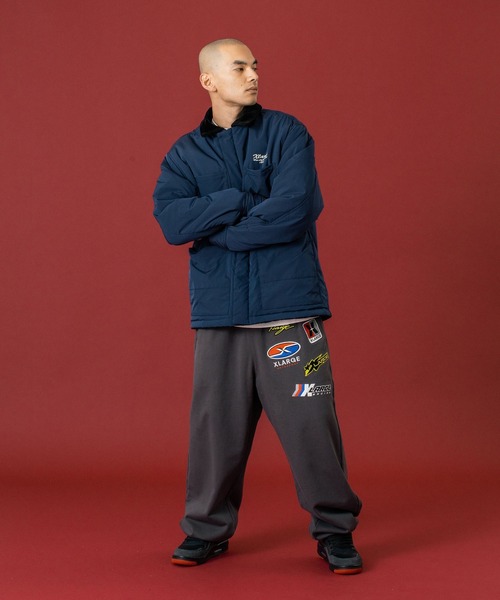XLARGE(エクストララージ)の「MULTI LOGO SWEAT PANTS(スウェットパンツ・メンズ・ブラック/カモフラージュ/チャコール/バーガンディー・S/M/L/XL)」の19枚目の写真