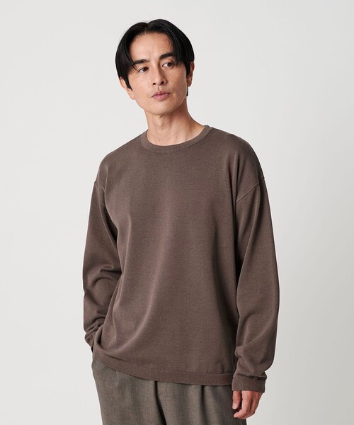 BEAUTY&YOUTH UNITED ARROWS(ビューティーアンドユースユナイテッドアローズ)の「プレーティング フェード クルーネック ニット 抗菌・防臭機能付き(ニット/セーター・メンズ・ライラック/ブラック/ライトグレー・XL/L/S/M)」の5枚目の写真