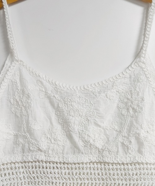 セール】クロップド丈Vネックレースキャミソール（キャミソール