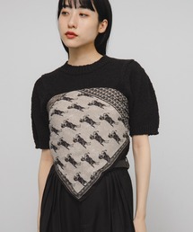 KBF | ハーフスリーブクロップドニット(ニット/セーター)