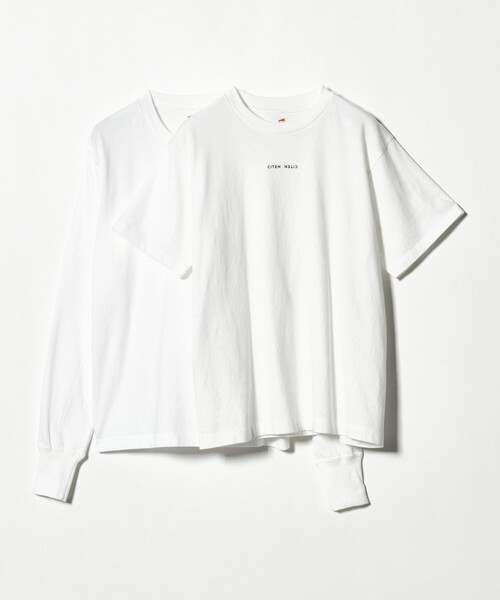CITEN(シテン)の「【別注】<CITEN>Hanes×CITEN 2パックロゴT(Tシャツ/カットソー・レディース・ホワイト・S/M)」の8枚目の写真