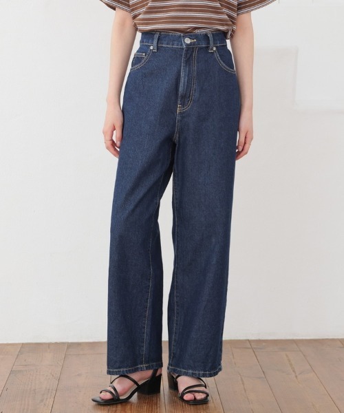 Honeys(ハニーズ)の「ストレートパンツ(股下66cm)(デニムパンツ・レディース・ブルー系その他/グレー/ブルー系その他3/ライトグレー/ブルー系その他2/インディゴブルー・3L/L/LL/M/S/SS)」の4枚目の写真