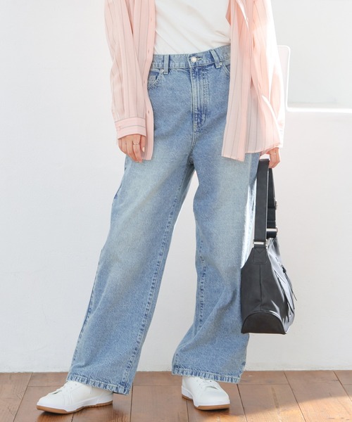 Honeys(ハニーズ)の「ストレートパンツ(股下66cm)(デニムパンツ・レディース・ブルー系その他/グレー/ブルー系その他3/ライトグレー/ブルー系その他2・3L/L/LL/M/S/SS)」の4枚目の写真