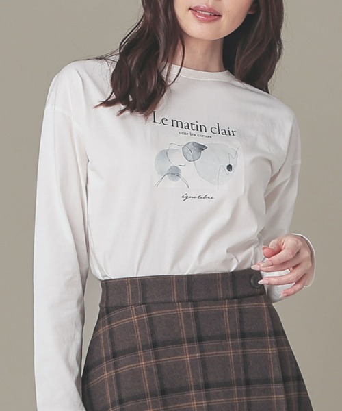 GLACIER lusso(グラシアルッソ)の「フォトプリントTシャツ(Tシャツ/カットソー・レディース・グリーン/ホワイト×グレー/スミクロ/ホワイト×ピンク・L/LL/S/M)」の2枚目の写真