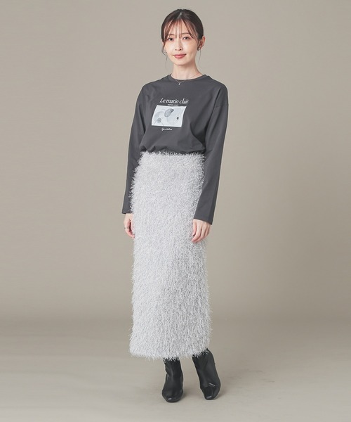 GLACIER lusso(グラシアルッソ)の「フォトプリントTシャツ(Tシャツ/カットソー・レディース・グリーン/ホワイト×グレー/スミクロ/ホワイト×ピンク・L/LL/S/M)」の6枚目の写真