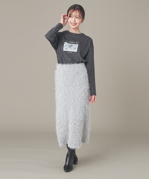 GLACIER lusso(グラシアルッソ)の「フォトプリントTシャツ(Tシャツ/カットソー・レディース・グリーン/ホワイト×グレー/スミクロ/ホワイト×ピンク・L/LL/S/M)」の7枚目の写真