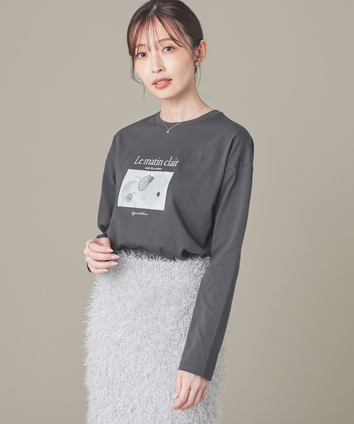 GLACIER lusso(グラシアルッソ)の「フォトプリントTシャツ(Tシャツ/カットソー・レディース・グリーン/ホワイト×グレー/スミクロ/ホワイト×ピンク・L/LL/S/M)」の9枚目の写真