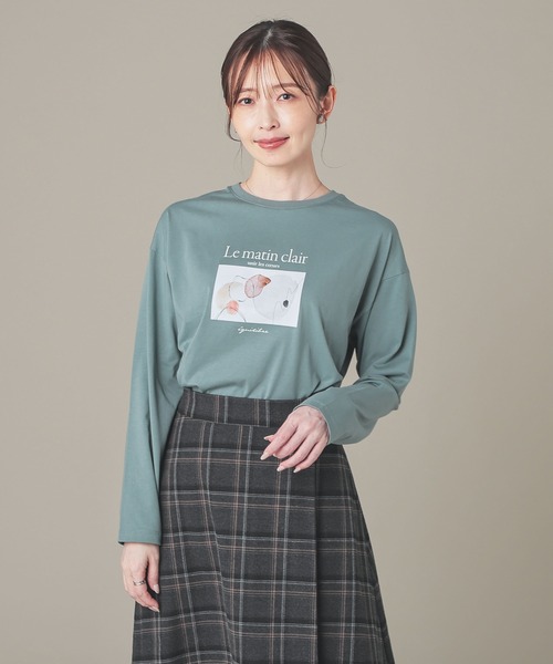 GLACIER lusso(グラシアルッソ)の「フォトプリントTシャツ(Tシャツ/カットソー・レディース・グリーン/ホワイト×グレー/スミクロ/ホワイト×ピンク・L/LL/S/M)」の17枚目の写真