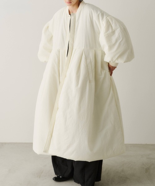 Libra Cue(リブラ キュー)の「MA-1モンスターコート(ダウンジャケット/コート・レディース・ブラック/カーキ/ネイビー/アイボリー・FREE)」の6枚目の写真