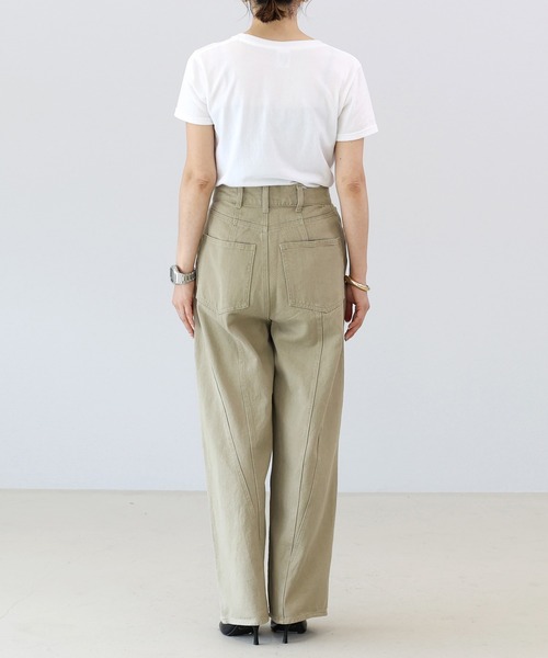 綿ツイル切替ワイドパンツ（その他パンツ）｜Aletta vita（アレッ