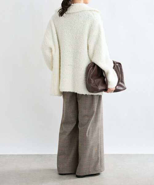 RIVE DROITE(リヴドロワ)の「【インフルエンサーYossshiiii企画】ボアライクコーディガン(その他アウター・レディース・グレイッシュベージュ/オフホワイト/チャコールグレー/モカ・FREE)」の16枚目の写真