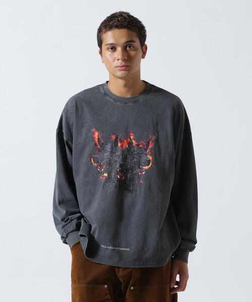 DANKE SCHON（ダンケシェーン）の「【WEB&DEPOT限定】DankeSchon/ダンケシェーン/PIGMENT L/S TEE DOG（Tシャツ/カットソー・レディース・ブラック/ベージュ・L/M）」の14枚目の写真