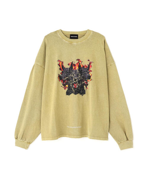 DANKE SCHON（ダンケシェーン）の「【WEB&DEPOT限定】DankeSchon/ダンケシェーン/PIGMENT L/S TEE DOG（Tシャツ/カットソー・レディース・ブラック/ベージュ・L/M）」の10枚目の写真