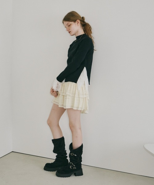 idem(イデム)の「2way kushu-kushu suede boots / 2wayスエードブーツ(ブーツ・レディース・ブラウン/ブラック・SMALL/MEDIUM/LARGE)」の10枚目の写真