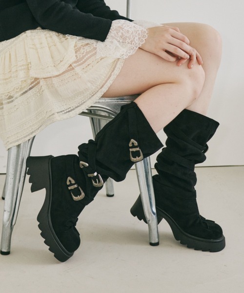 2way kushu-kushu suede boots/2wayスエードブーツ 2way kushu-kushu suede boots / 2wayスエードブーツ（ブーツ）｜idem