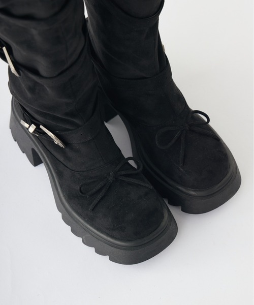 2way kushu-kushu suede boots/2wayスエードブーツ 2way kushu-kushu suede boots / 2wayスエードブーツ（ブーツ）｜idem