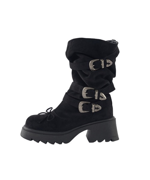 idem(イデム)の「2way kushu-kushu suede boots / 2wayスエードブーツ(ブーツ・レディース・ブラウン/ブラック・SMALL/MEDIUM/LARGE)」の20枚目の写真