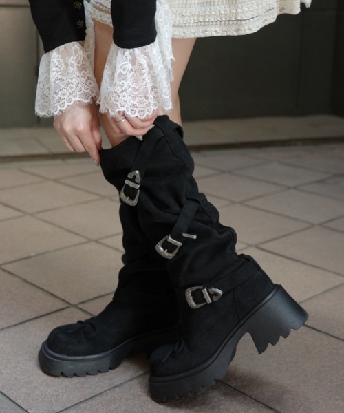 セール】2way kushu-kushu suede boots / 2wayスエードブーツ（ブーツ