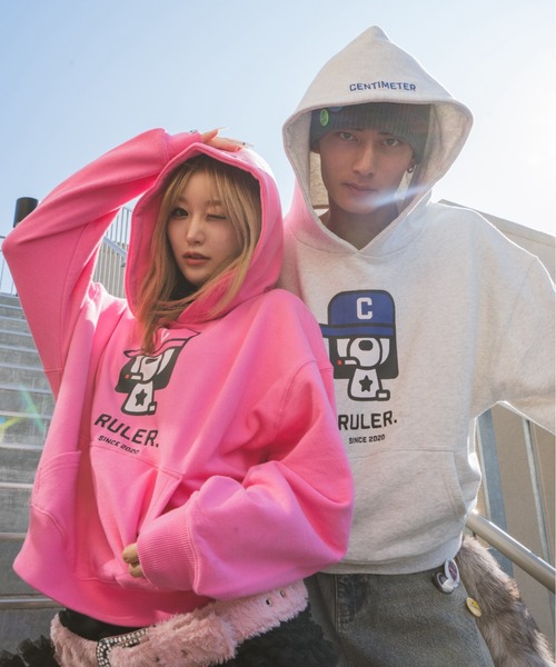 centimeter(センチメーター)の「Boxy ruler hoodie(パーカー・メンズ・ヘザーグレー/ブラック/ピンク・MEDIUM/LARGE/X-LARGE)」の17枚目の写真
