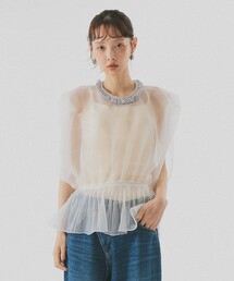 シースルー ニットベスト