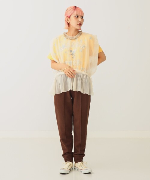 BEAMS COUTURE(ビームスクチュール)の「シースルー ニットベスト(ベスト・レディース・ブラック/ベージュ/オフホワイト・ONE SIZE)」の19枚目の写真