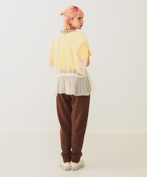 BEAMS COUTURE(ビームスクチュール)の「シースルー ニットベスト(ベスト・レディース・ブラック/ベージュ/オフホワイト・ONE SIZE)」の21枚目の写真