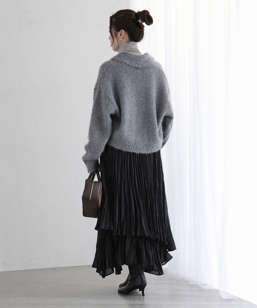 La TOTALITE(ラトータリテ)の「【洗える】ポップヤーンボレロカーディガン(カーディガン/ボレロ・レディース・ピンク/チャコールグレー/ホワイト・FREE)」の7枚目の写真