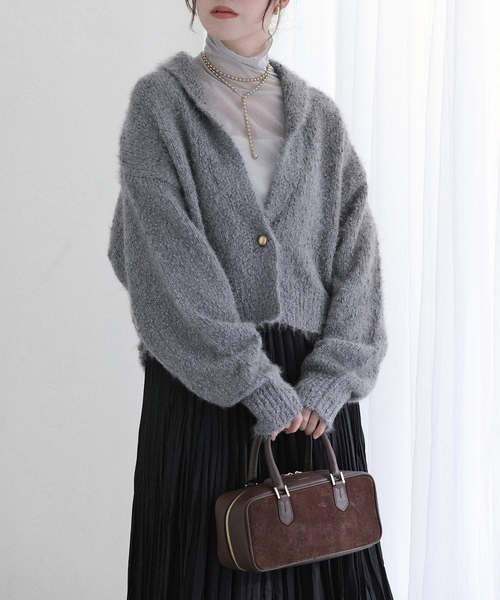 La TOTALITE(ラトータリテ)の「【洗える】ポップヤーンボレロカーディガン(カーディガン/ボレロ・レディース・ピンク/チャコールグレー/ホワイト・FREE)」の9枚目の写真