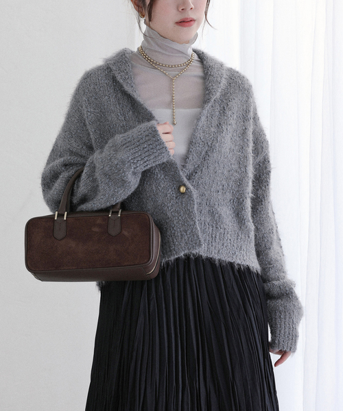 La TOTALITE(ラトータリテ)の「【洗える】ポップヤーンボレロカーディガン(カーディガン/ボレロ・レディース・ピンク/チャコールグレー/ホワイト・FREE)」の10枚目の写真