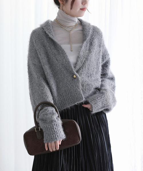 La TOTALITE(ラトータリテ)の「【洗える】ポップヤーンボレロカーディガン(カーディガン/ボレロ・レディース・ピンク/チャコールグレー/ホワイト・FREE)」の11枚目の写真