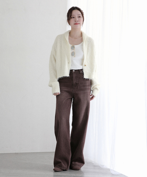 La TOTALITE(ラトータリテ)の「【洗える】ポップヤーンボレロカーディガン(カーディガン/ボレロ・レディース・ピンク/チャコールグレー/ホワイト・FREE)」の16枚目の写真