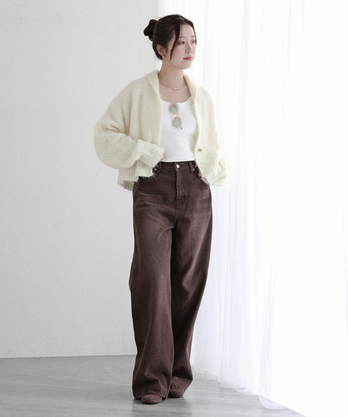 La TOTALITE(ラトータリテ)の「【洗える】ポップヤーンボレロカーディガン(カーディガン/ボレロ・レディース・ピンク/チャコールグレー/ホワイト・FREE)」の17枚目の写真