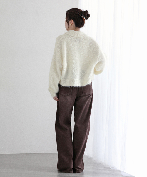 La TOTALITE(ラトータリテ)の「【洗える】ポップヤーンボレロカーディガン(カーディガン/ボレロ・レディース・ピンク/チャコールグレー/ホワイト・FREE)」の18枚目の写真