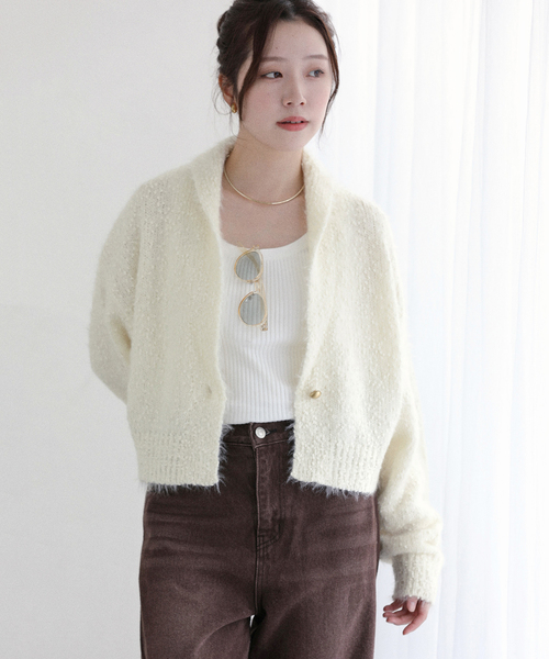 La TOTALITE(ラトータリテ)の「【洗える】ポップヤーンボレロカーディガン(カーディガン/ボレロ・レディース・ピンク/チャコールグレー/ホワイト・FREE)」の19枚目の写真