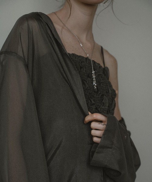 et.UNiVER(エトユニベール)の「Shirred layered dress set(ドレス・レディース・ブラック/グレー/キャメル・SMALL/MEDIUM/LARGE)」の20枚目の写真