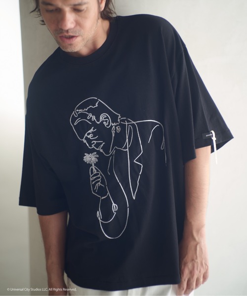 ADAM PATEK(アダムパテック)の「ADAMPATEK/Frankenstein flower stitch T/フランケンシュタイン刺繍Tシャツ(AP2524021)(Tシャツ/カットソー・レディース・ブラック/ホワイト・2/1)」の8枚目の写真