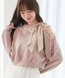 MAJESTIC LEGON | オープンショルダーリボンスウェット(スウェット)