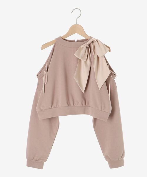 MAJESTIC LEGON（マジェスティックレゴン）の「オープンショルダーリボンスウェット（スウェット・レディース・ピンク/アイボリー/ブラック/チャコールグレー・MEDIUM）」の14枚目の写真