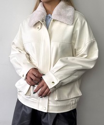 NICOLE CLUB | 2wayヴィンテージ加工ブルゾン(ブルゾン)